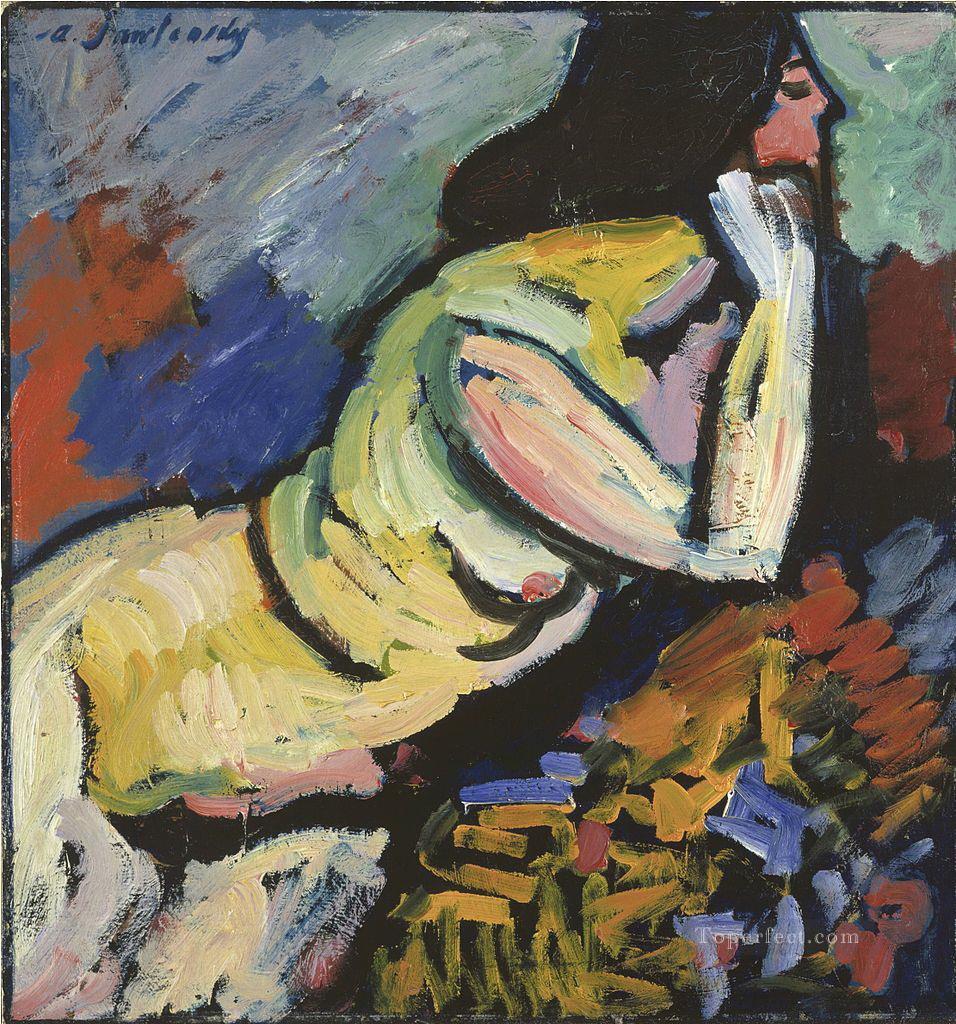 nude 1912 Alexej von Jawlensky Expressionism Oil Paintings